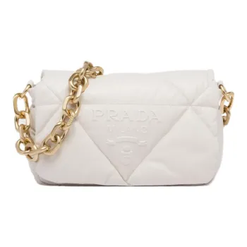 PRADA Nappa Leather Crossbody Bag Shoulder Bag Women's White