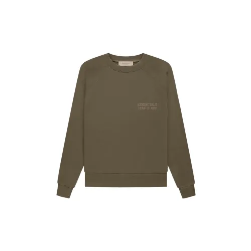 Fear Of God Essentials Sweatshirts Unisex Wood Coffee Color