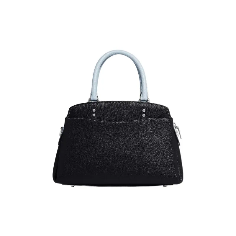 COACH Lillie Cross Grain Leather Shoulder Bag, Crossbody Bag, Handbag Mini Women's Black-2