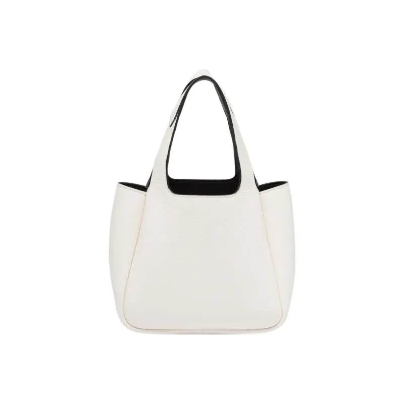 PRADA Leather Basket Bag Handbag Women's White-1