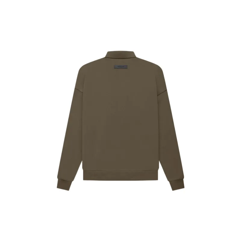 Fear Of God Essentials Women's L/S Polo Wood-1