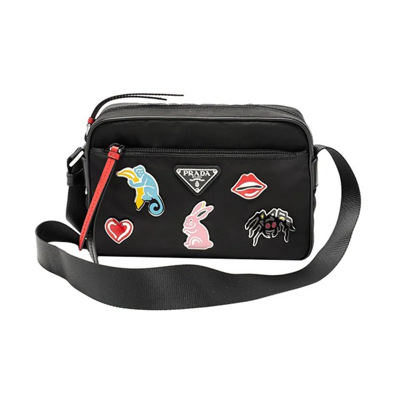 PRADA Nylon Square Box Bag Crossbody Bag Shoulder Bag Women's Black-1
