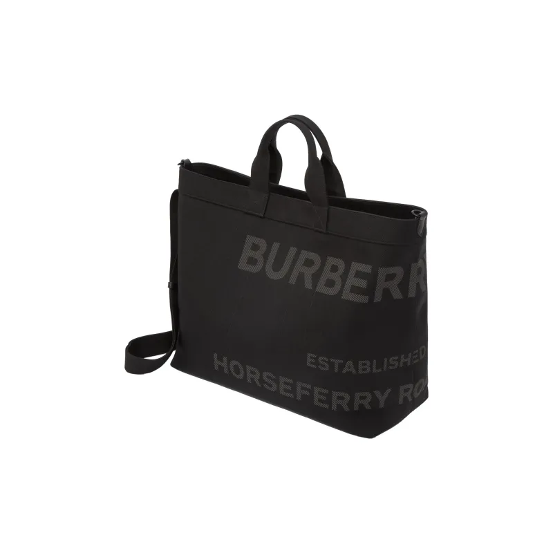 Burberry Horseferry Nylon Tote Bag Shopping Bag Shoulder Bag Crossbody Bag Handbag Regular Men's Black-2