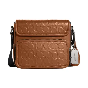 COACH Sullivan Cow Leather Messenger Bag Shoulder Bag Crossbody Bag Small Size Men's Brown