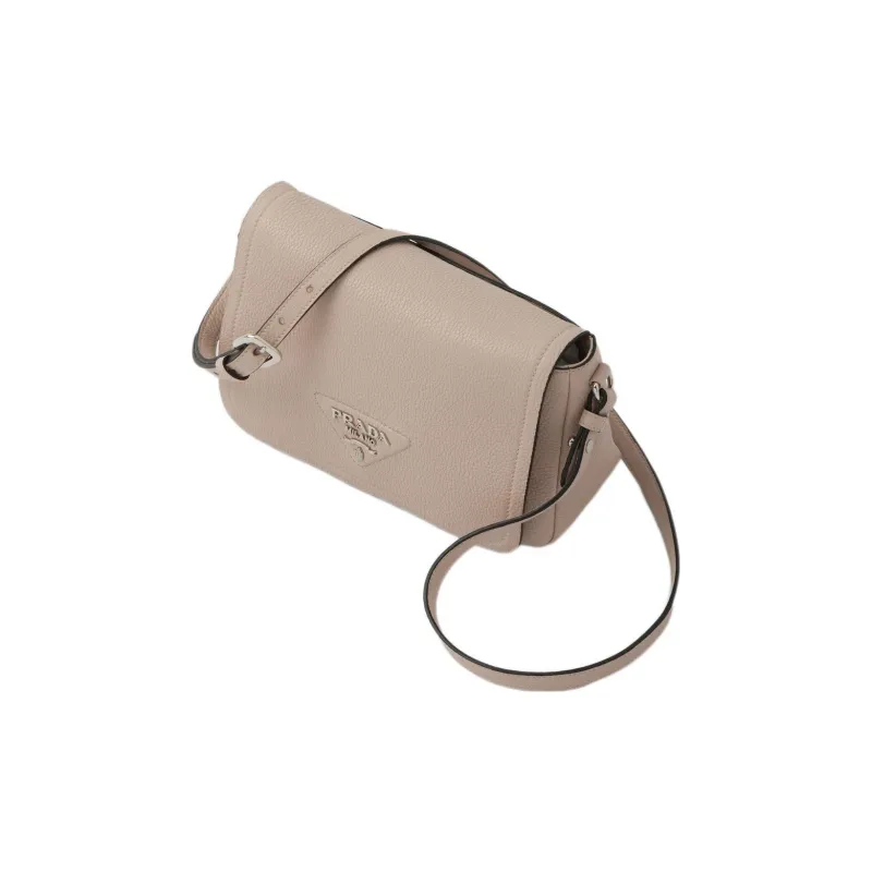 PRADA Leather Shoulder Bag Crossbody Bag Small Size Women's Light Pink-2