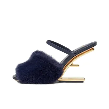 FENDI Fendi First Slide Slippers Women's Blue