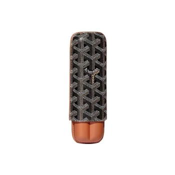 GOYARD Churchill Canvas With Calfskin Cigar Box Accessories Unisex Brown