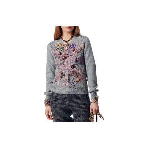 CHANEL Knitwear Women's Gray