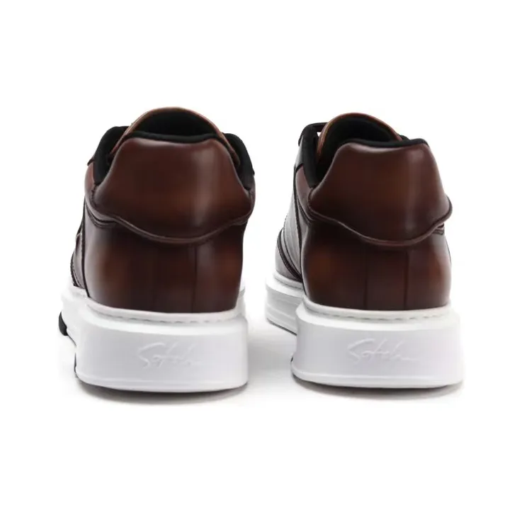 Satchi Stylish Skateboarding Shoes Men's Brown-4