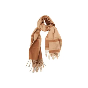 TOTEME Monogram Intarsia Fringed Edge Scarf