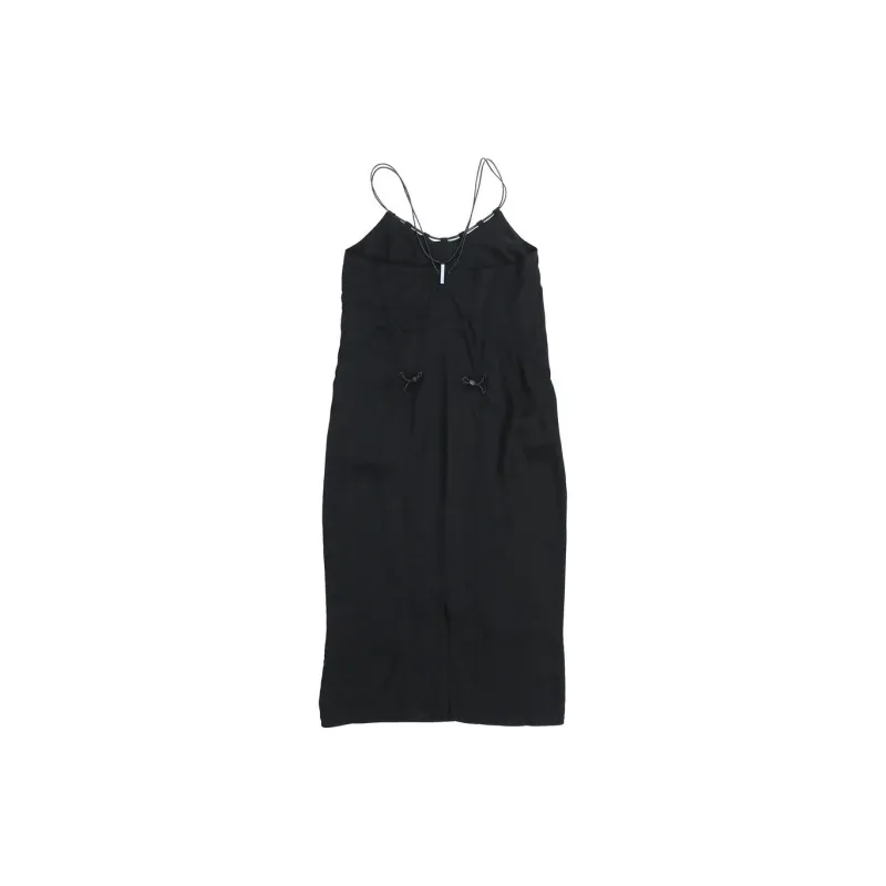 Mcq Drawstring Silk Midi Dress-1