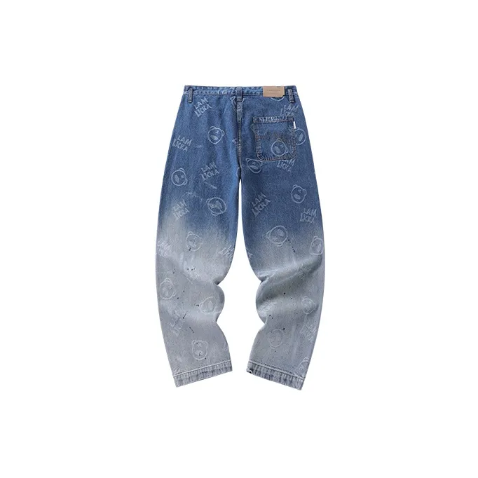 LAMLICKA Straight Jeans Unisex Blue-1