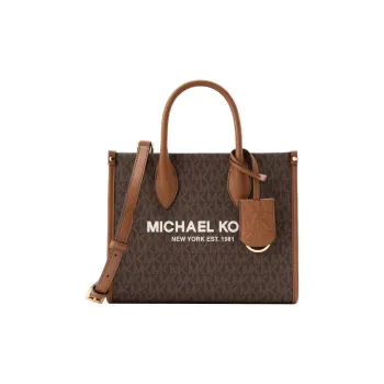 MICHAEL KORS Mirella Coated Canvas Handbags Shoulder Bag Crossbody Bag Small Size Women's Brown