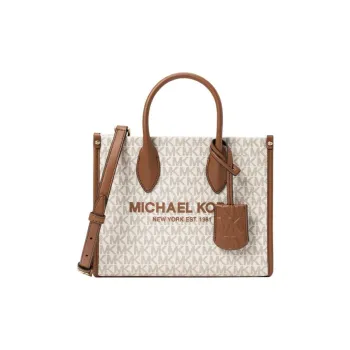 MICHAEL KORS Coated Canvas Handbag Shoulder Bag Crossbody Bag Small Size Women's Vanilla