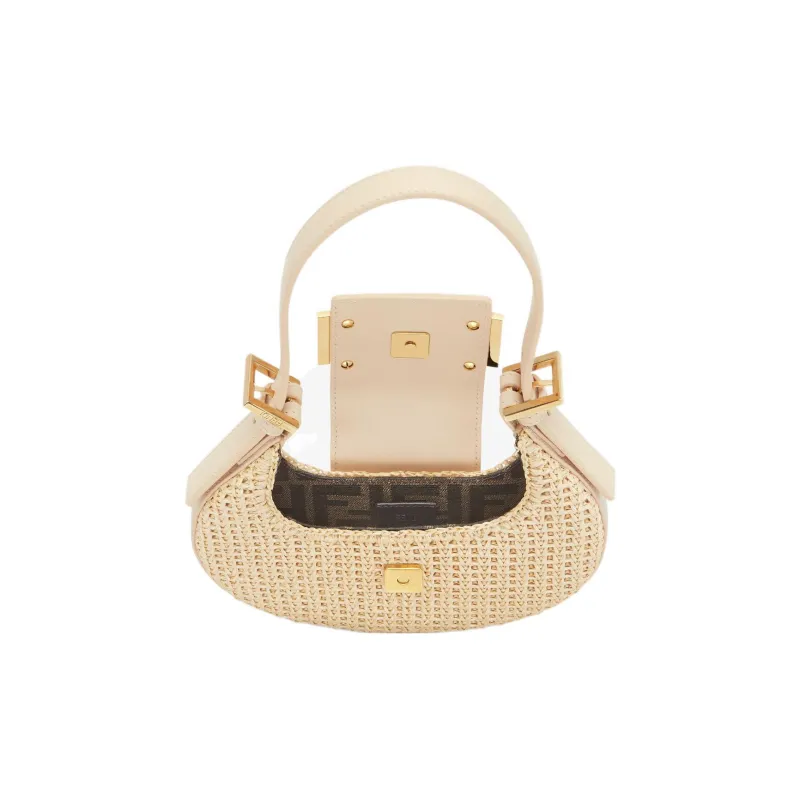 FENDI Cow Leather With Polyamide Shoulder Bag Handbags Shoulder Bags Women's Light Umber-3