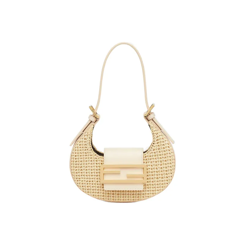FENDI Cow Leather With Polyamide Shoulder Bag Handbags Shoulder Bags Women's Light Umber-0