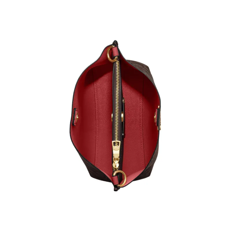 COACH Mollie Artificial Leather Bucket Bag, Handbag, Shoulder Bag, Crossbody Bag Trumpets Women's Brown-2