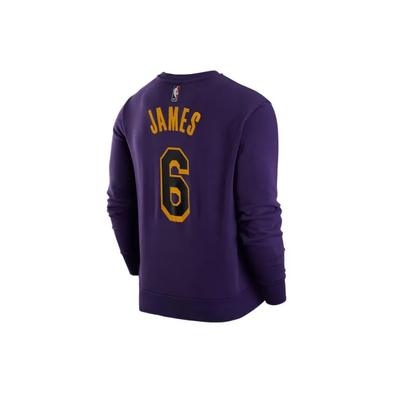 Jordan Nba Los Angeles Lakers LeBron James Fleece Loose Fit Sweatshirt-1