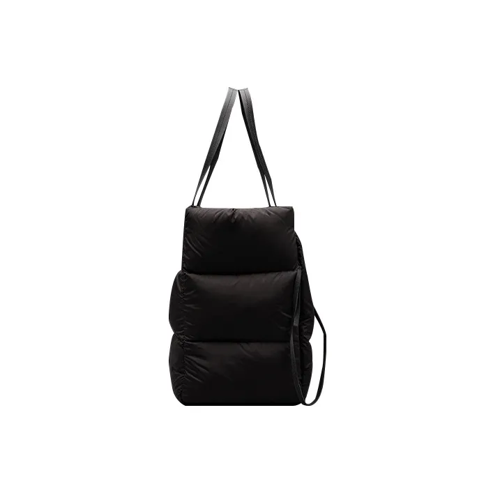 Moncler Nylon With Cow Leather Tote Bag, Shopping Bag, Shoulder Bag, Handbag Women's Black-1