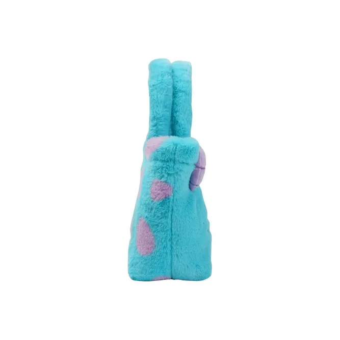 POTDEMIEL Rabbit Fur Handbag Regular Unisex Blue-2