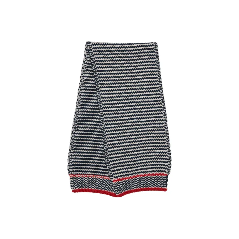 Bottega Veneta Knit Scarves Men Ink Blue/White-0
