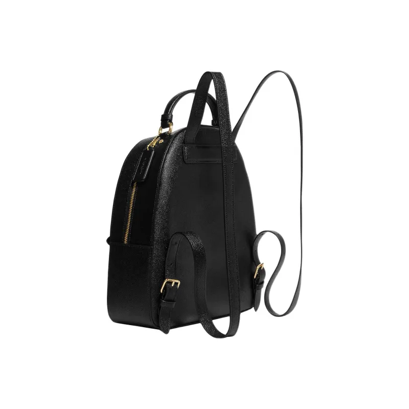 COACH Jordyn Cross Stitch Leather Backpack Large Size Women's Black-1
