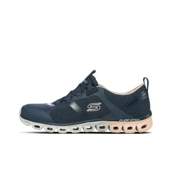 Skechers Glide Step Breathable And Wear resistant Low Top Casual Shoes Women's Marine Blue