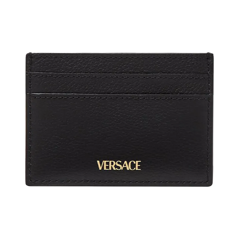 FANSIZHE La Medusa Cow Leather Card Holder Women's Black-1