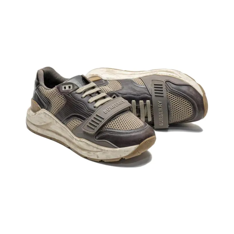 Burberry Low Top Casual Shoes Men's Dark Brown-2
