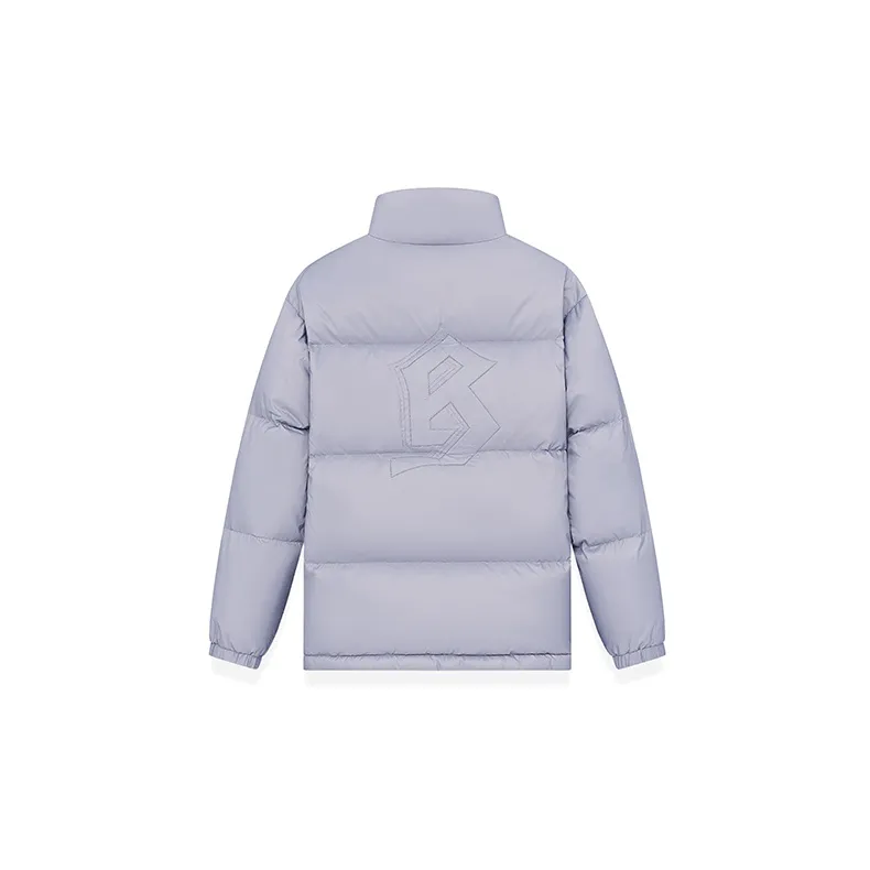 BAGGL Solid Color Stand Collar Loose Fit Thickened Down Jacket Unisex-9