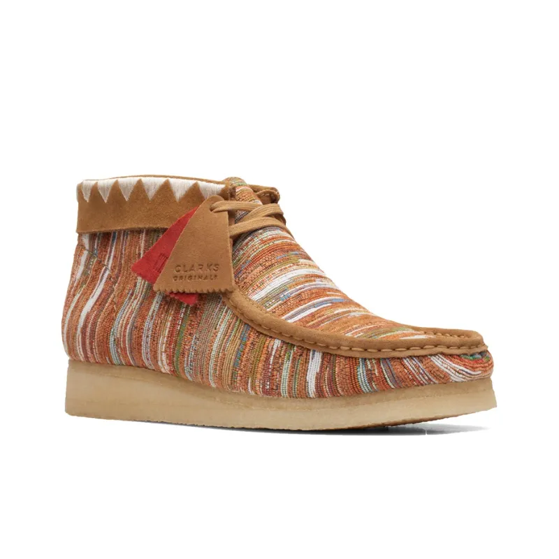 clarks Originals Wallabee Boot Ginger Fabric-3