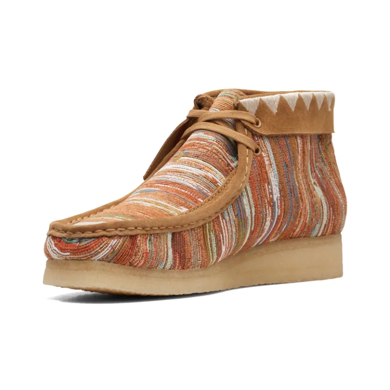 clarks Originals Wallabee Boot Ginger Fabric-2