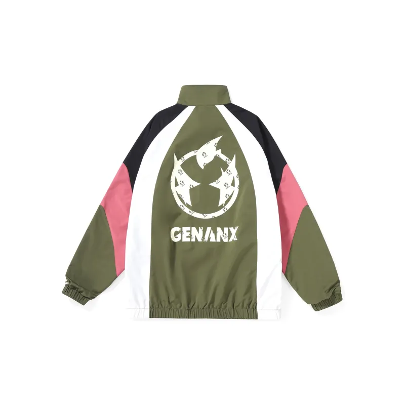 GENANX Loose Fit Jacket Unisex Army Green-2
