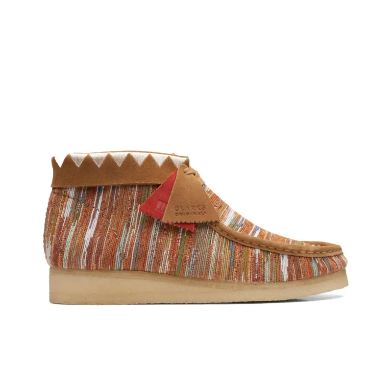 clarks Originals Wallabee Boot Ginger Fabric-1