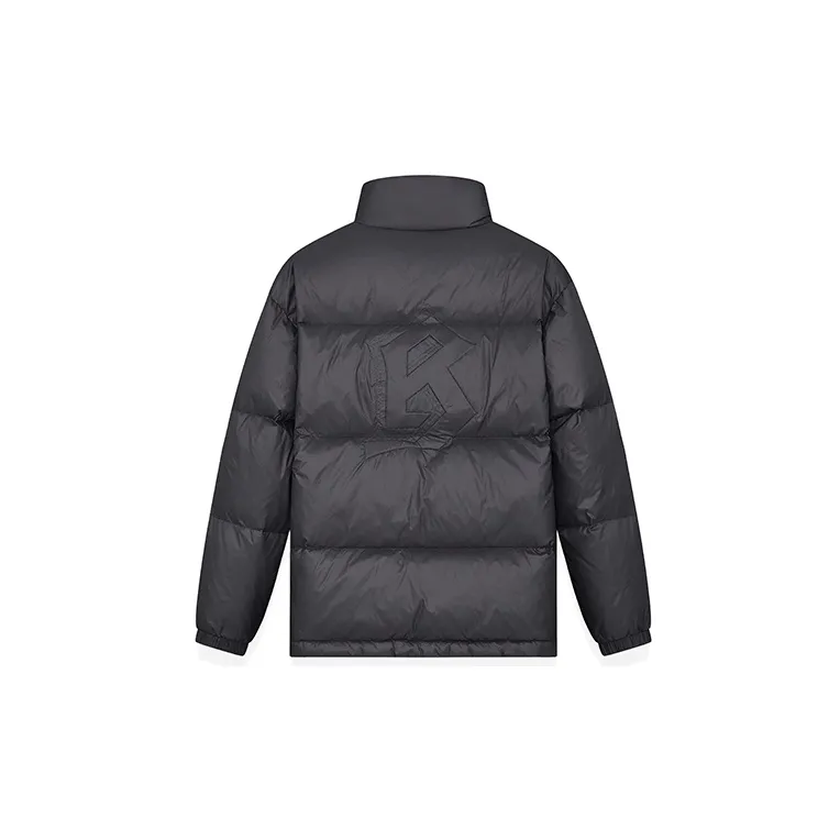 BAGGL Solid Color Stand Collar Loose Fit Thickened Down Jacket Unisex-1
