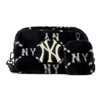 MLB Plush Combo Bag Camera Bag Shoulder Bag Crossbody Bag Regular Unisex Black