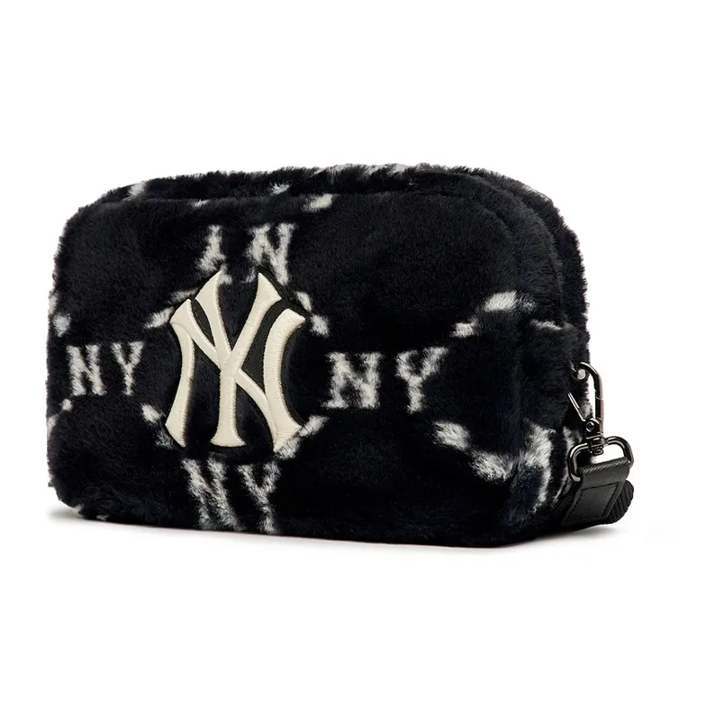 MLB Plush Combo Bag Camera Bag Shoulder Bag Crossbody Bag Regular Unisex Black-1
