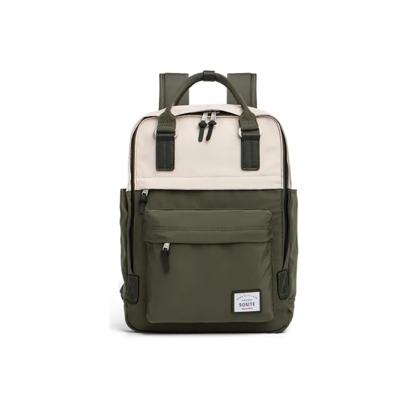 SOSITE Nylon Backpack Medium Size Unisex Sea Blue, Army Green, Beige Yellow, Boxwood Green-5