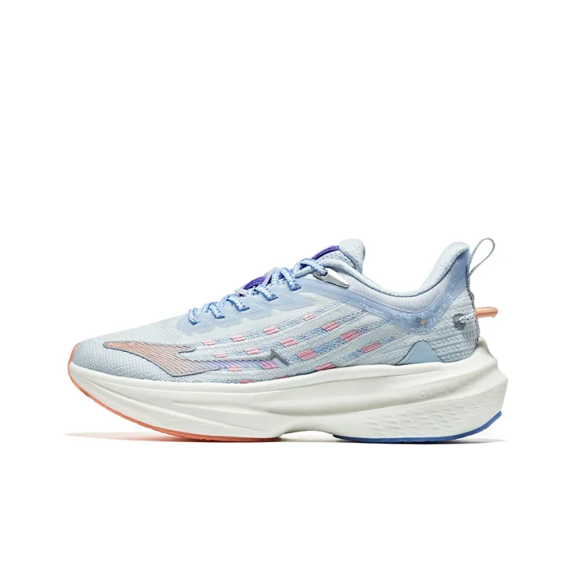 Erke Qitan 4.0 Support Low Top Running Shoes Women's Blue Peach-0
