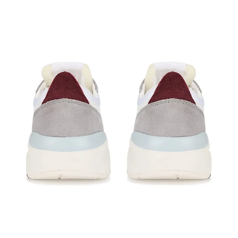 SUPERGA Casual Shoes Unisex Low-Top White Burgundy Ice Blue-4