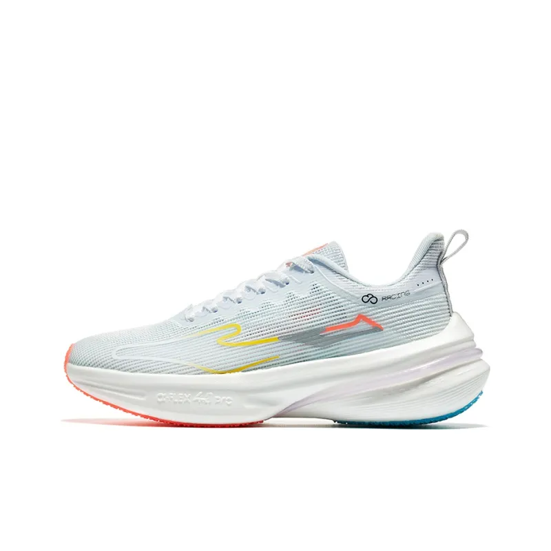 Erke Qitan 4.0 Pro Running Shoes Women's Low Top True White/Neon Orange Pink-0