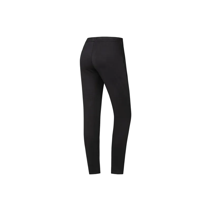 Erke Jogger Thickened And Fleece Lined Casual Pants Women's Jet Black-1