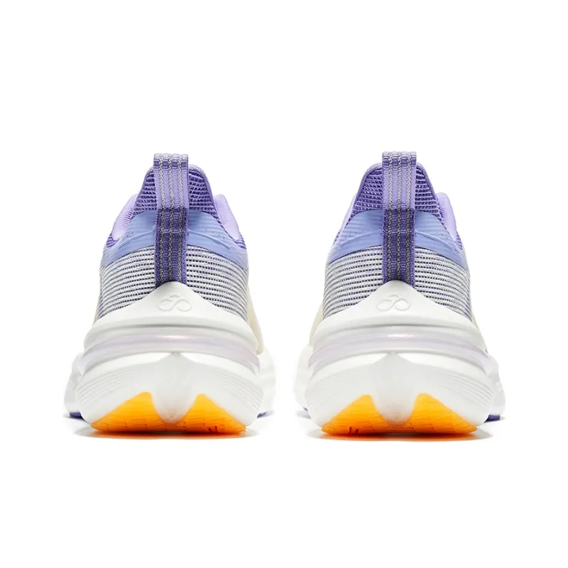 Erke Qitan 4.0 Pro Running Shoes Men Low Top Ivory White/Pop Art Purple-3