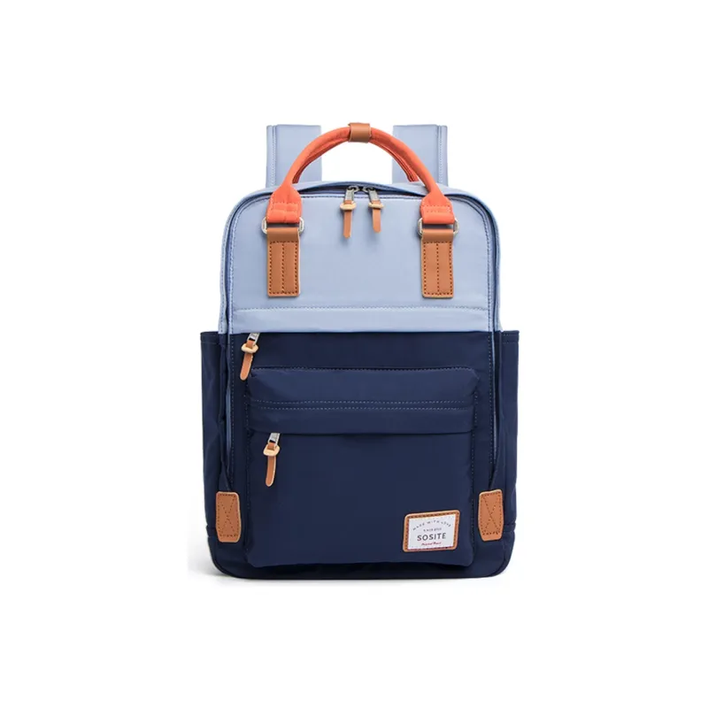 SOSITE Nylon Backpack Medium Size Unisex Sea Blue, Army Green, Beige Yellow, Boxwood Green-0