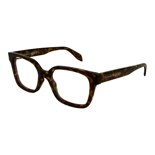 Alexander McQueen Eyeglass Frames Men Brown