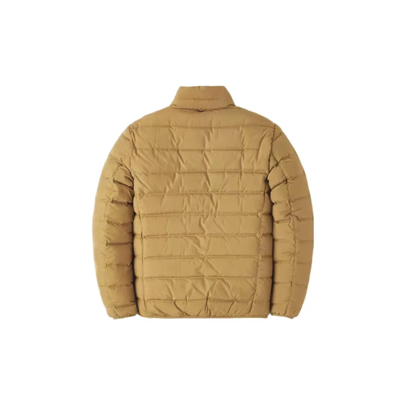 Timberland Solid Color Stand Collar Loose Fit Down Jacket Men's Wheat-1