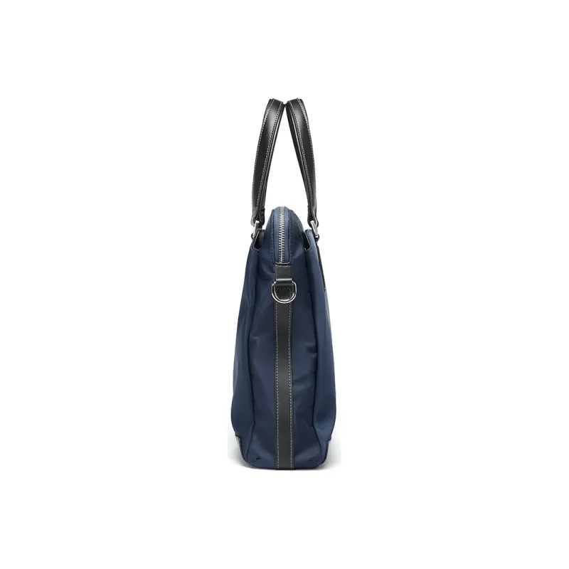 GOLF Cowhide Leather Laptop Bag Shoulder Bag Crossbody Bag Briefcase Large Size Men's Blue & Black-4