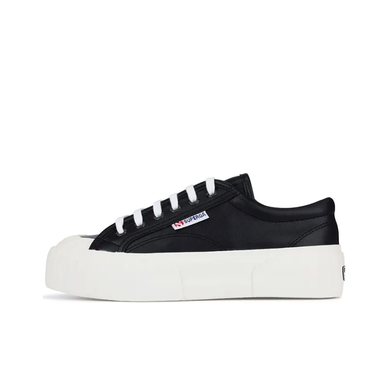 SUPERGA Skateboard Shoes Women's Low Top Black-0