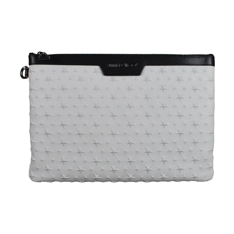 Jimmy Choo Leather Clutch Men's White-0