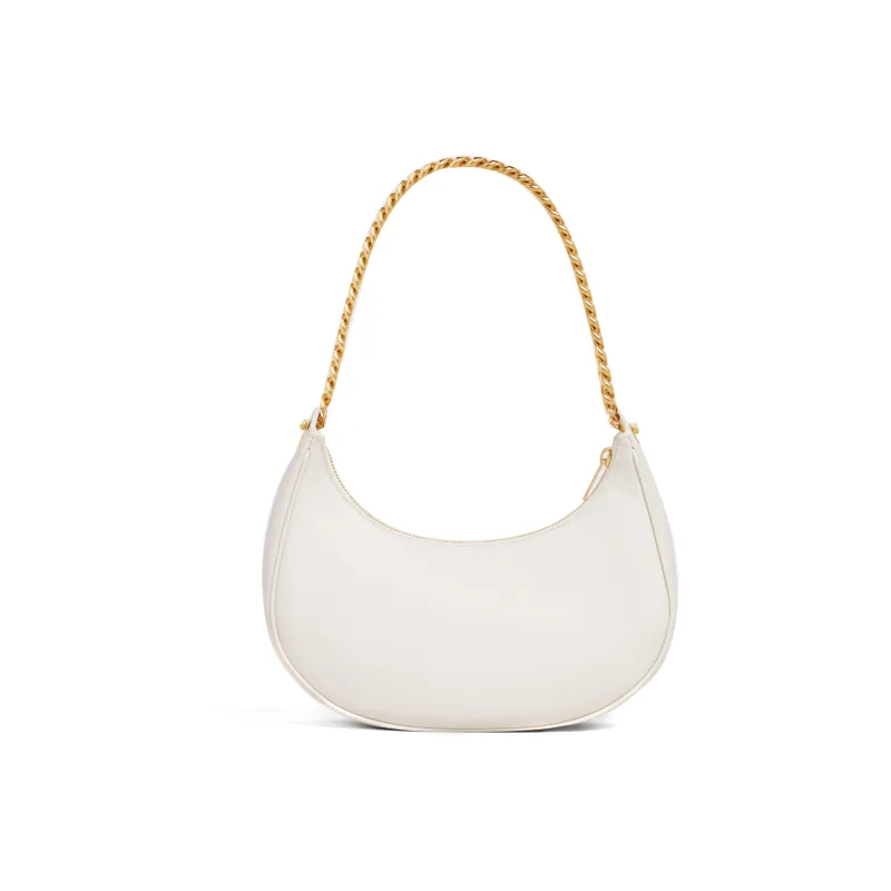 CELINE AVA Smooth Cow Leather Handbag Shoulder Bag Women's Ecru-1